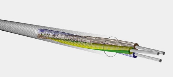 ho5rr-f nen rmrl 300-500 3d model - HO5RR-F   NEN RMrL 300-500 V 3G1,5 mm2 .max by Cable Master